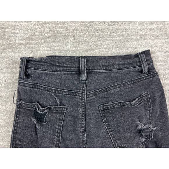 Refuge Shorts Womens‎ 4 Black Denim High Rise Cheeky Jean Distressed - Picture 7 of 11